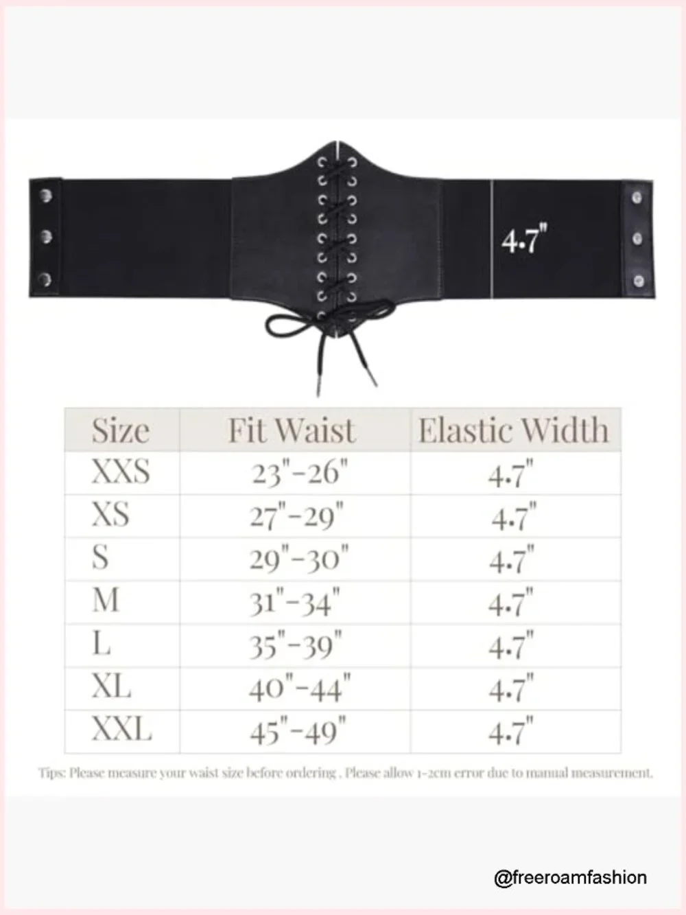 Women's Lace-Up Corset Wide Elastic Waist Belt